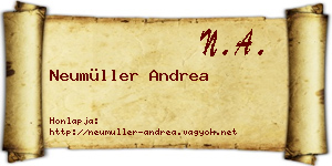 Neumüller Andrea névjegykártya